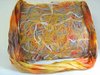 Tasche aus Wolle und Seide F.02 Gelb-Orange-Braun