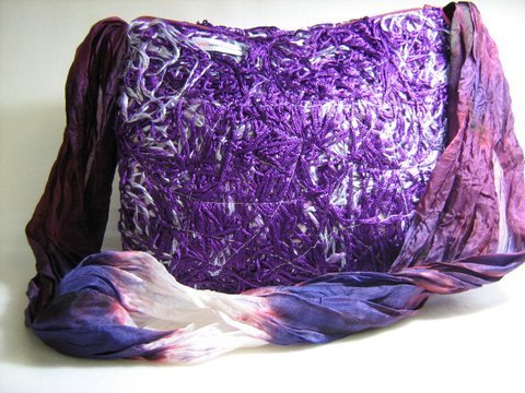 Tasche aus Wolle und Seide F.03 Violett